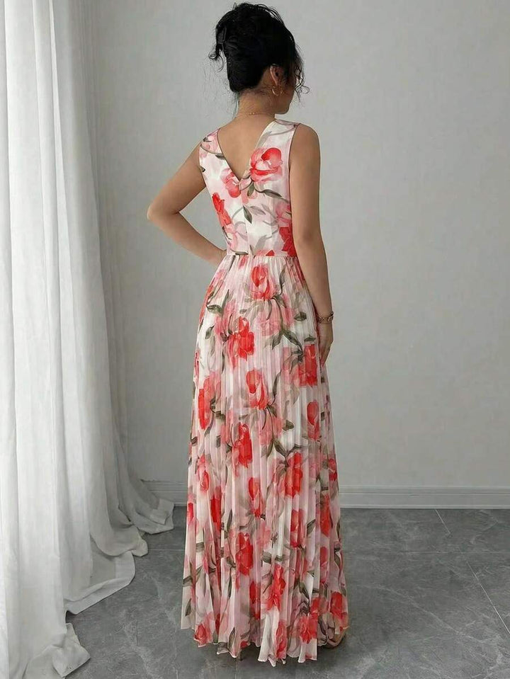 Women's Floral Chiffon Maxi Dress Wedding Guest Women