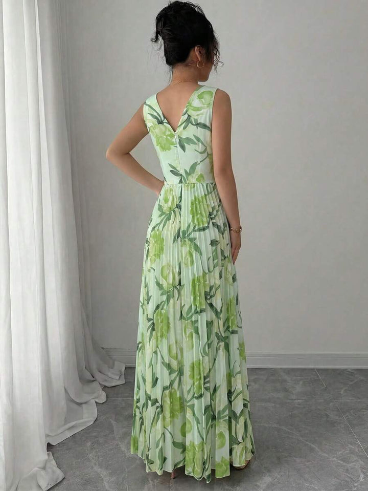 Women's Floral Chiffon Maxi Dress Wedding Guest Women