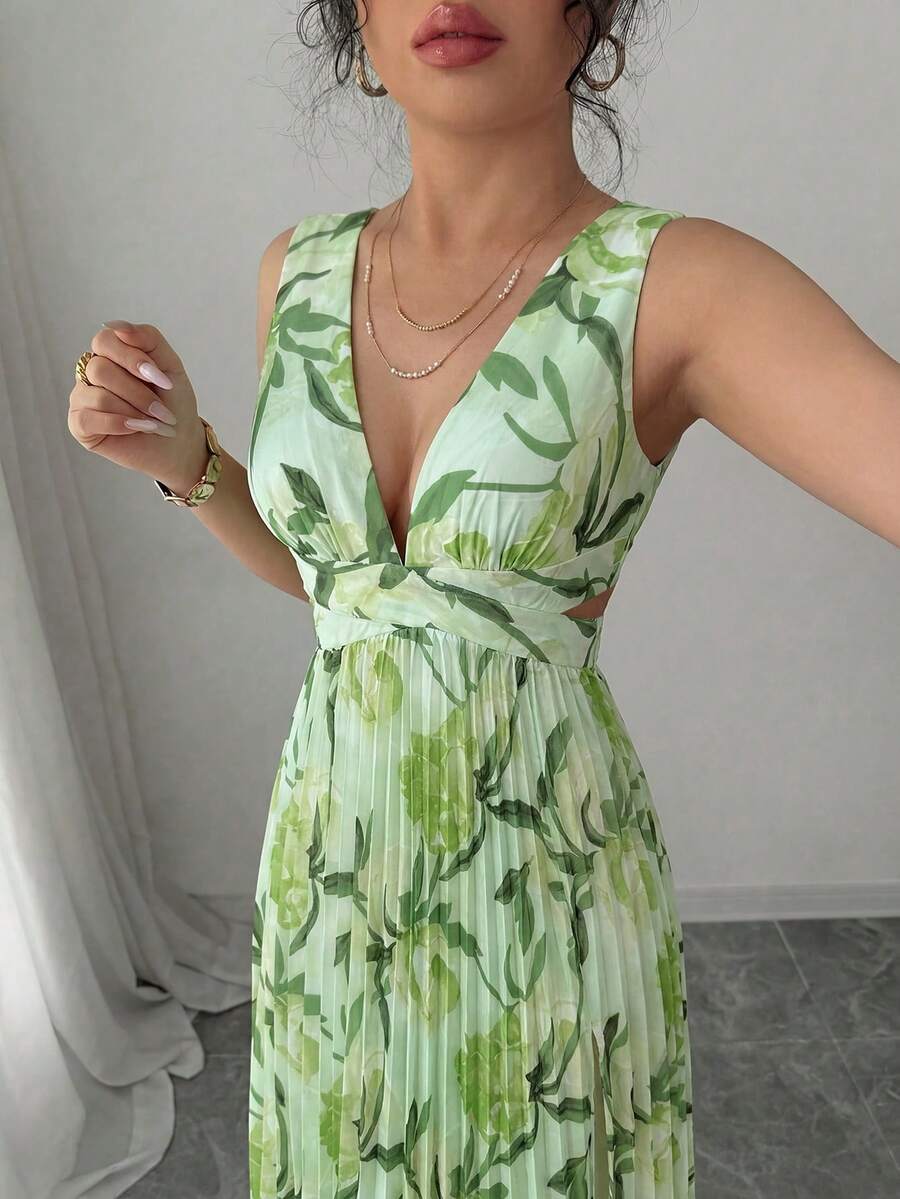 Women's Floral Chiffon Maxi Dress Wedding Guest Women