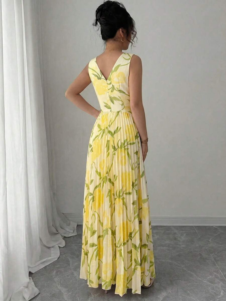 Women's Floral Chiffon Maxi Dress Wedding Guest Women