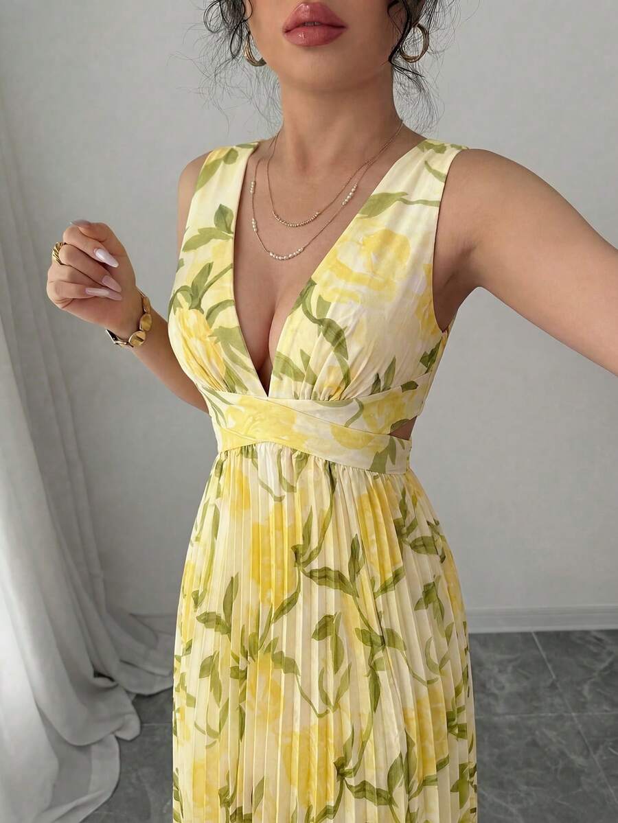 Women's Floral Chiffon Maxi Dress Wedding Guest Women
