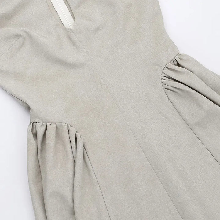 Women’s Cutout Pleated A-line Midi Dress