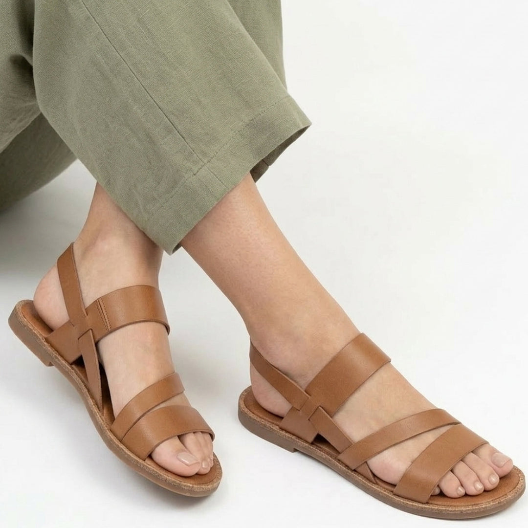 Women's Strappy Flat Sandals with Open Toe