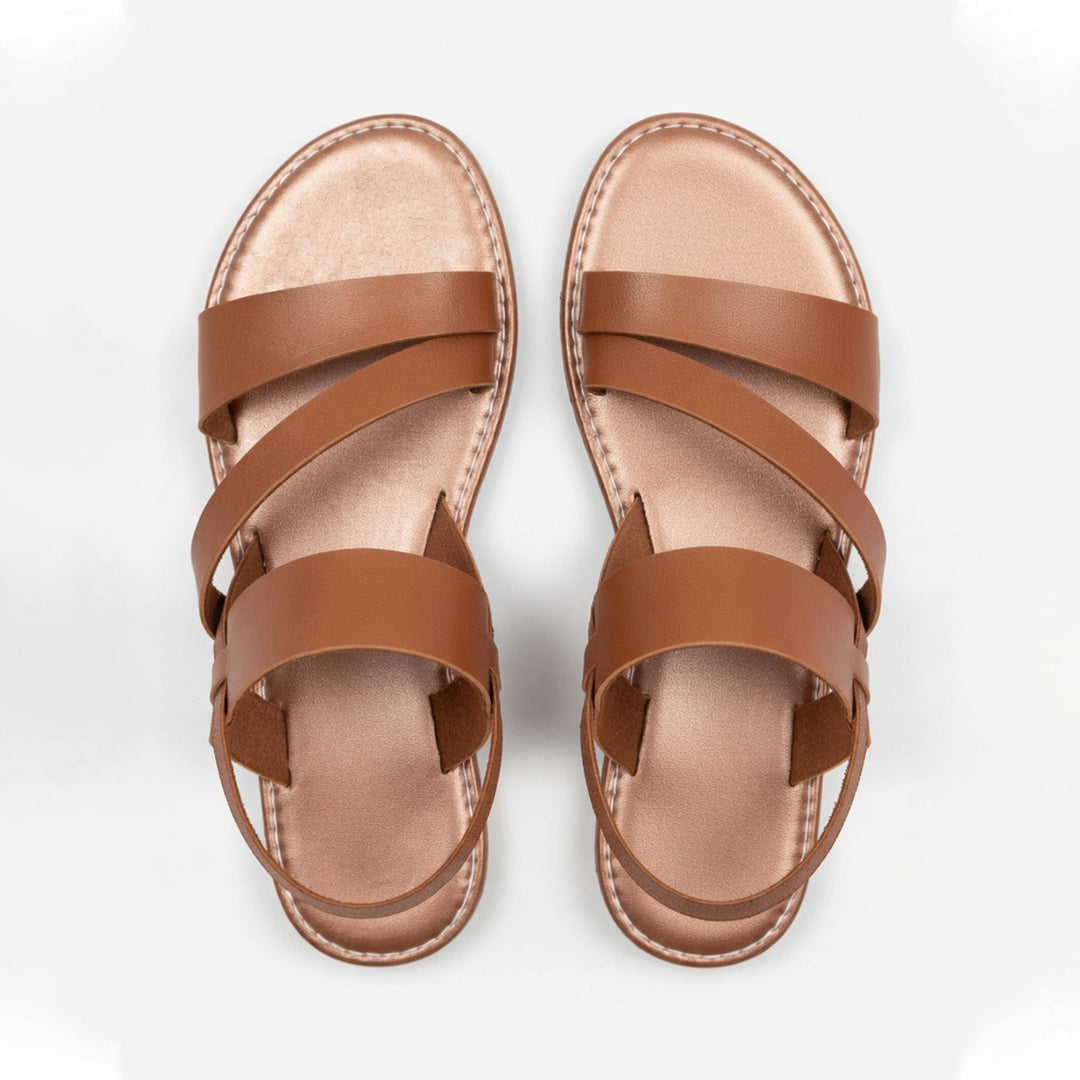 Women's Strappy Flat Sandals with Open Toe