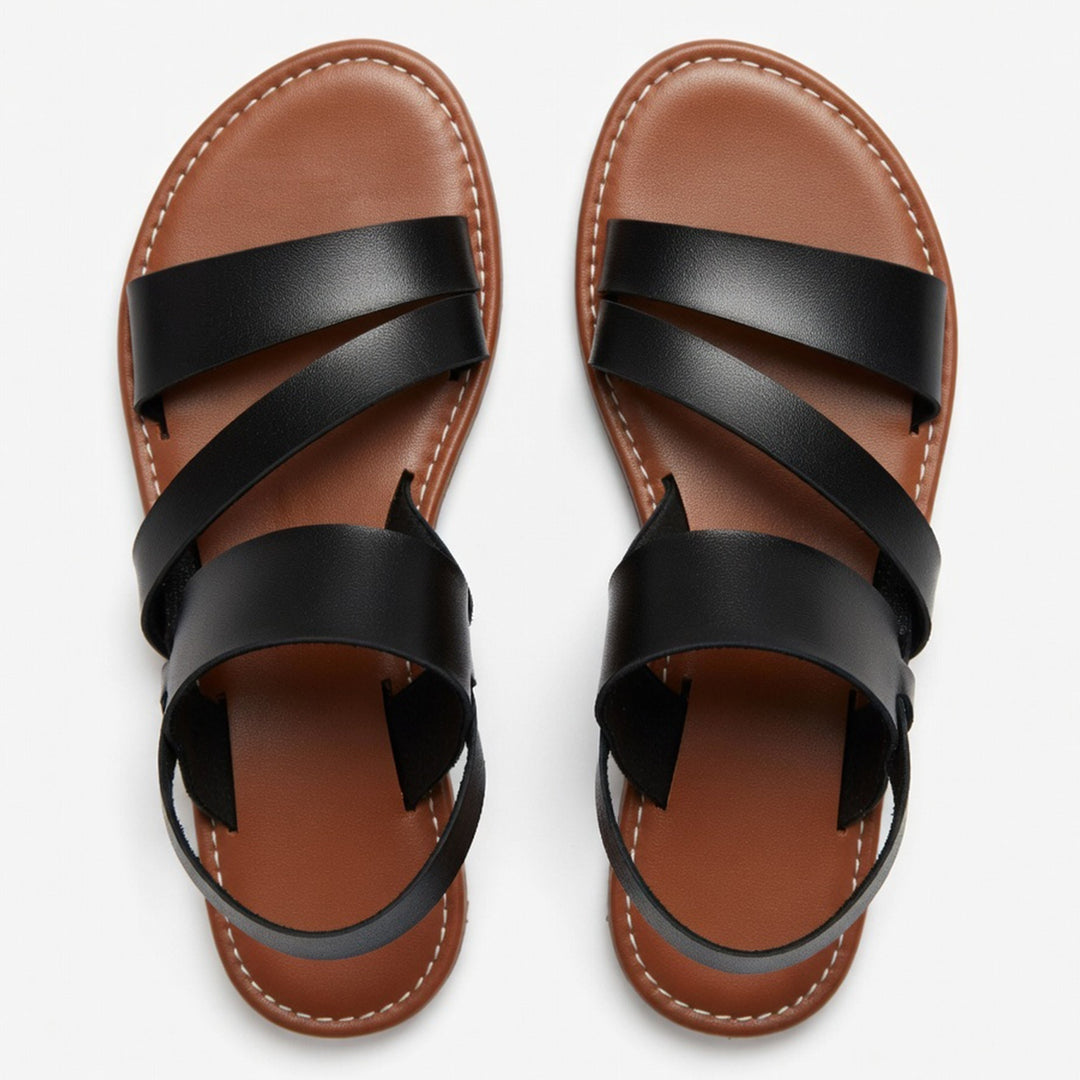 Women's Strappy Flat Sandals with Open Toe