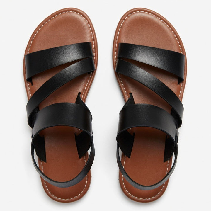 Women's Strappy Flat Sandals with Open Toe