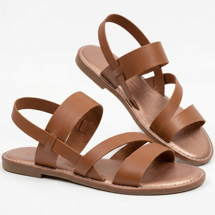 Women's Strappy Flat Sandals with Open Toe