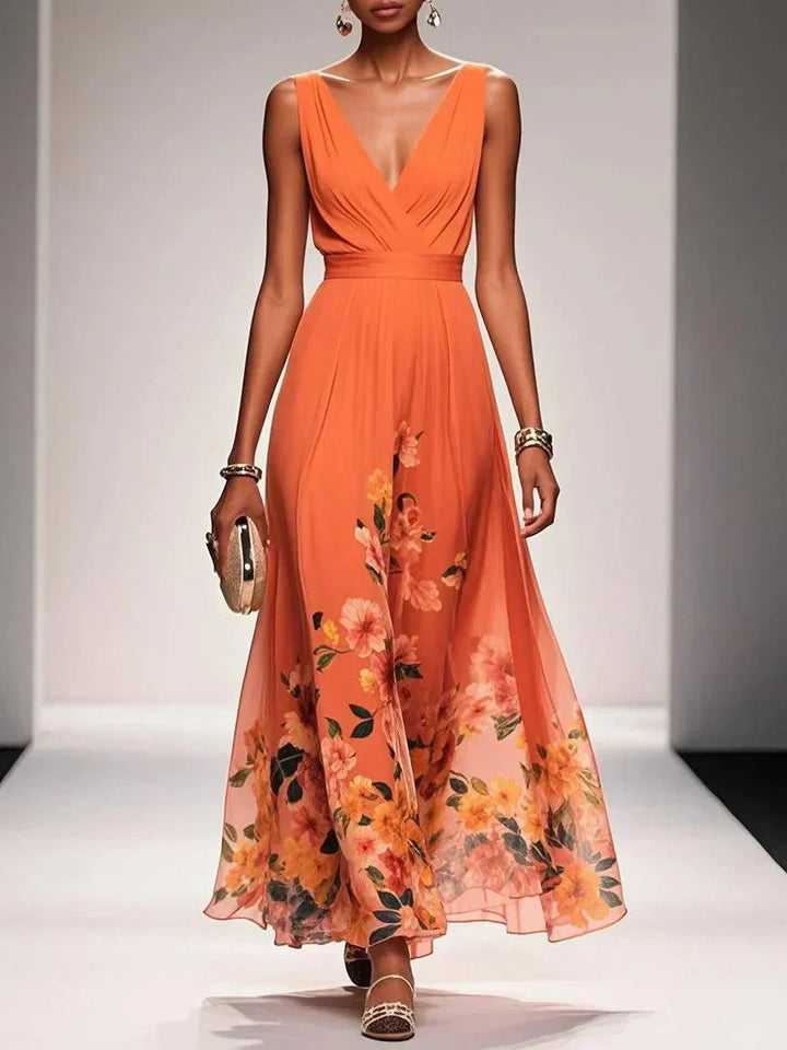 Women's Floral Print Wedding Guest Dress