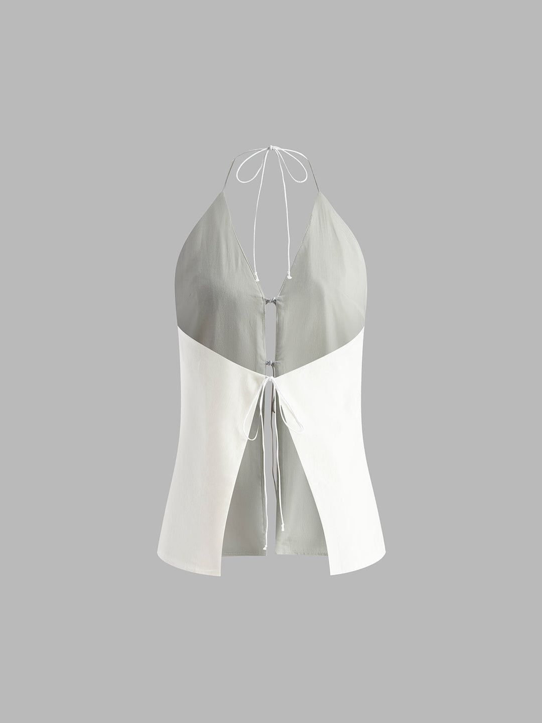 Women’s Cotton Halter Tie Top Two-Piece Set with Shorts