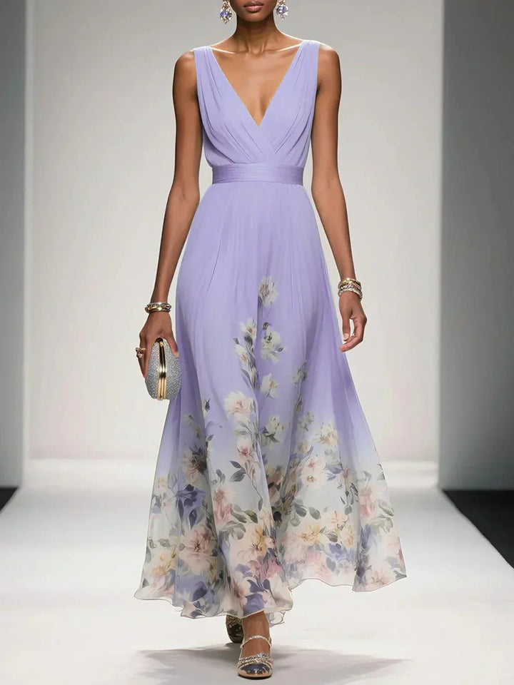 Women's Floral Print Wedding Guest Dress