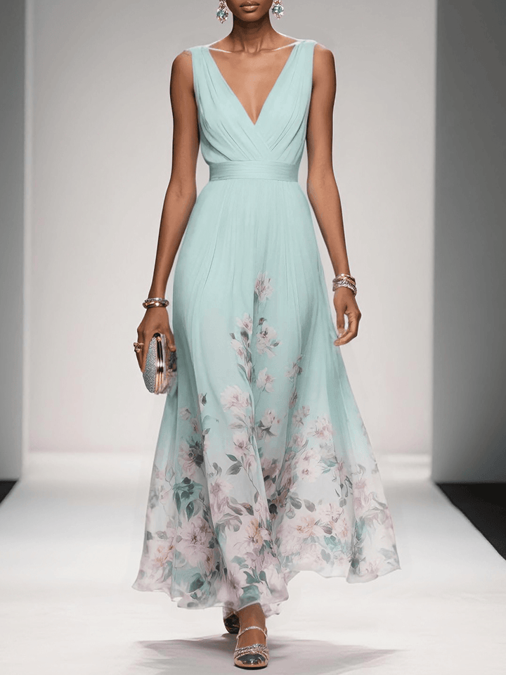 Women's Floral Print Wedding Guest Dress